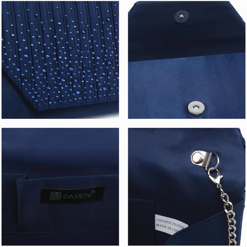 DASEIN Women Evening Bags Wedding Purses Handbags Party Clutches Cocktail Prom Formal Clutch with Glitter Rhinestones - Image 5